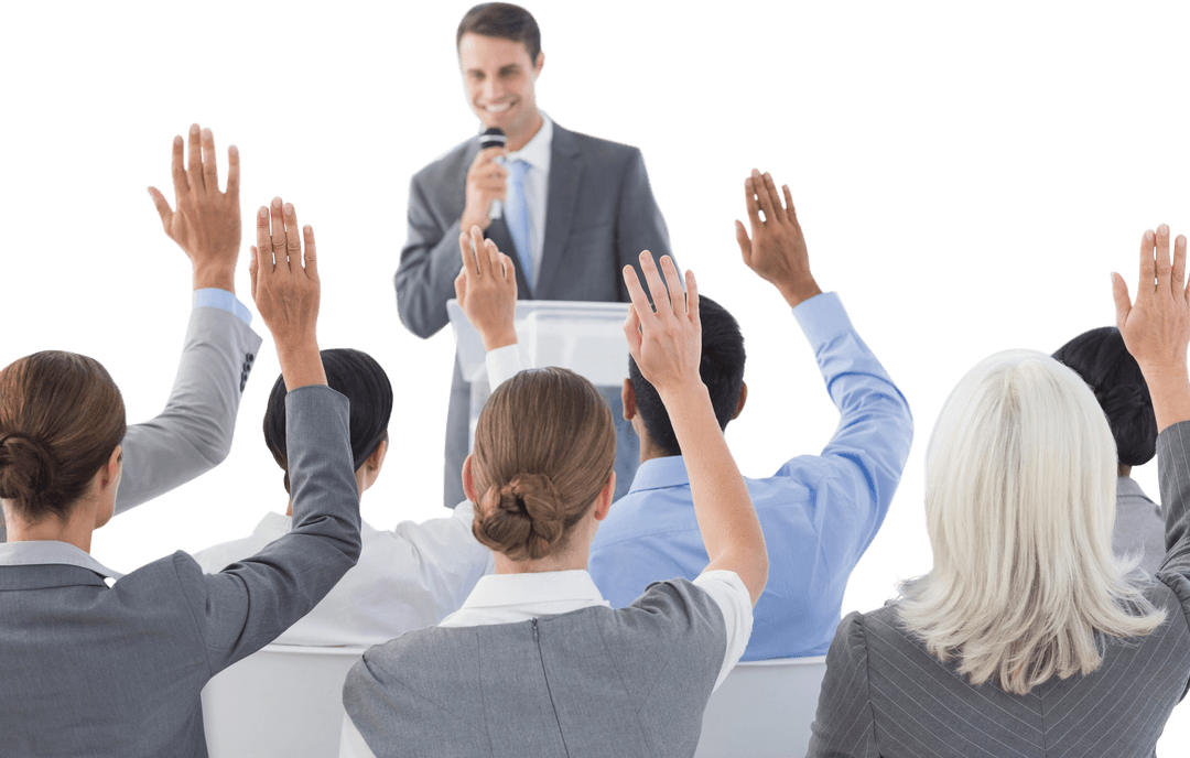 Transparent Business Meeting Professional Audience Engaging Speaker