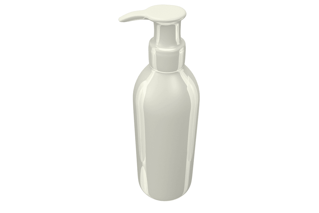 Transparent Soap Dispenser on Clear Background