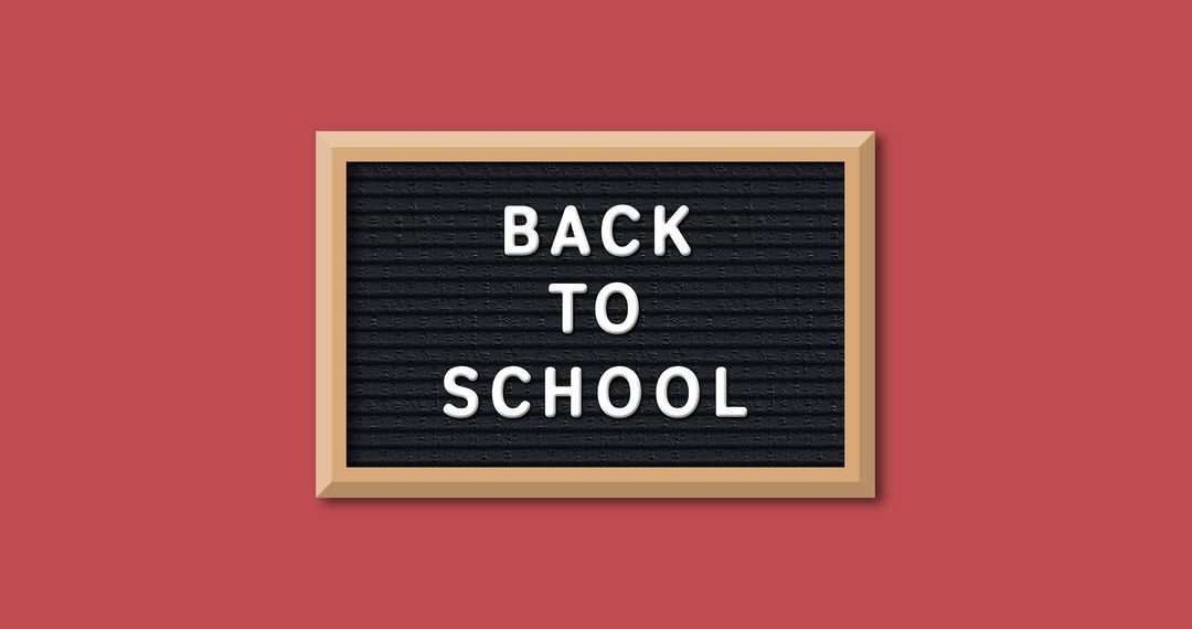 Back to School Message on Letter Board with Red Background for Educational Theme - Free Images, Stock Photos and Pictures on Pikwizard.com