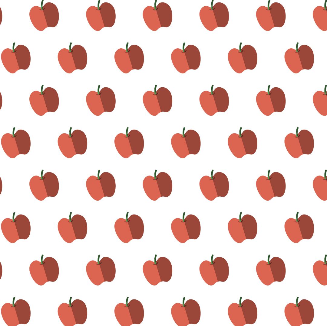 Seamless Apple Pattern on Transparent Background for Creative Design