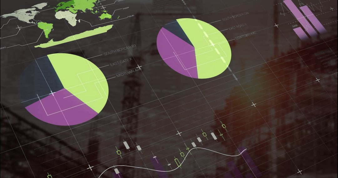 Digital Infographic Overlay with Construction Theme