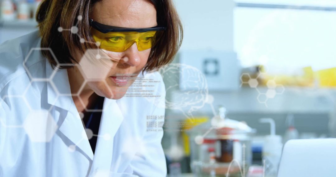 Scientist Analyzing Data in Advanced Research Laboratory