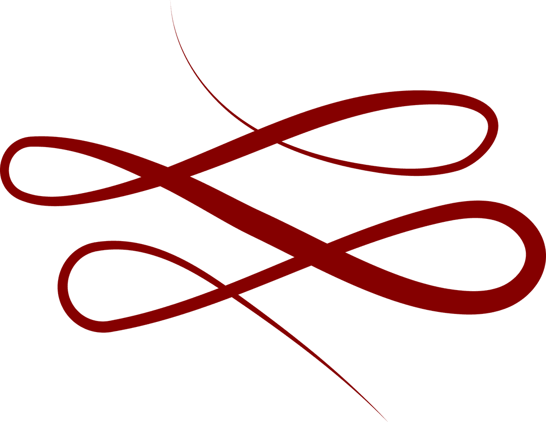 Elegant Brown Spiral Line on Transparent Background