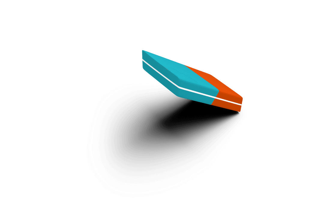 Colorful Transparent Vector Eraser Illustration on Black Backdrop