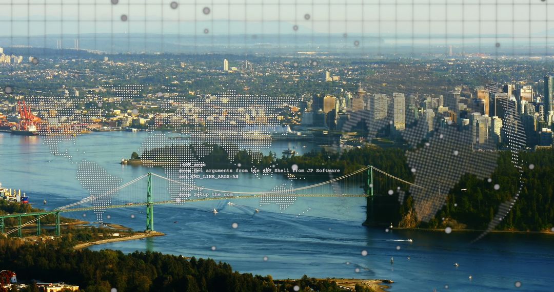 Digital Finance Integration Over Urban Landscape