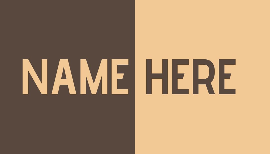 Dual-Tone Name Placeholder Template with Light and Dark Backgrounds - Download Free Stock Templates Pikwizard.com