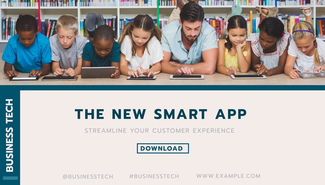 Children and Adult Engaging with Technology in Library for E-Learning