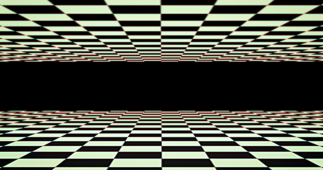 Surreal Checkerboard Illusion with Moving Grids