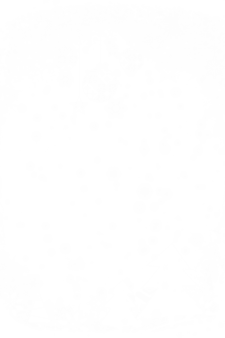 Festive Christmas Decorations on Transparent Background