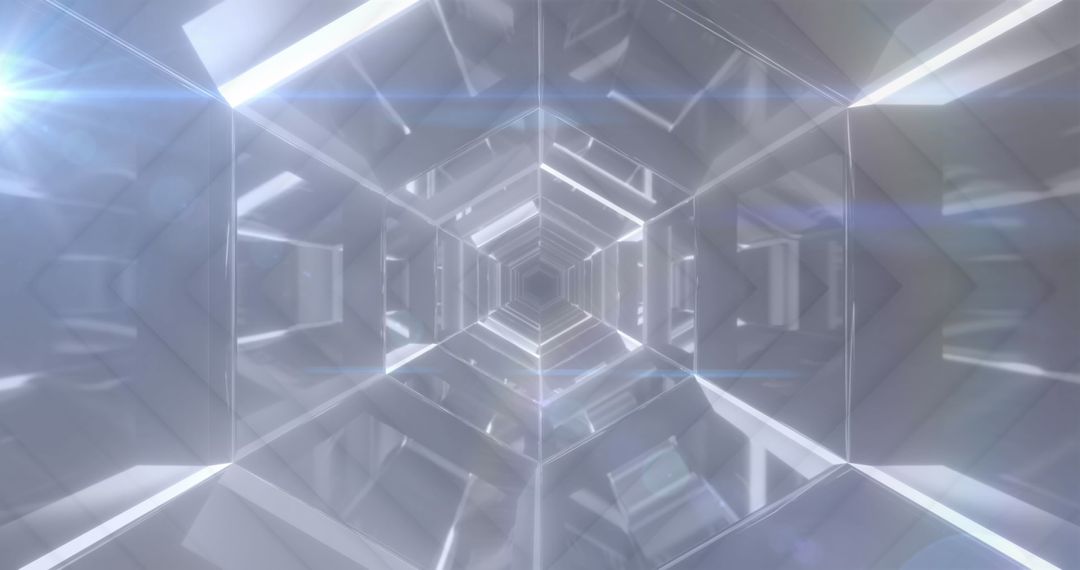 Futuristic Digital Tunnel with Holographic Elements