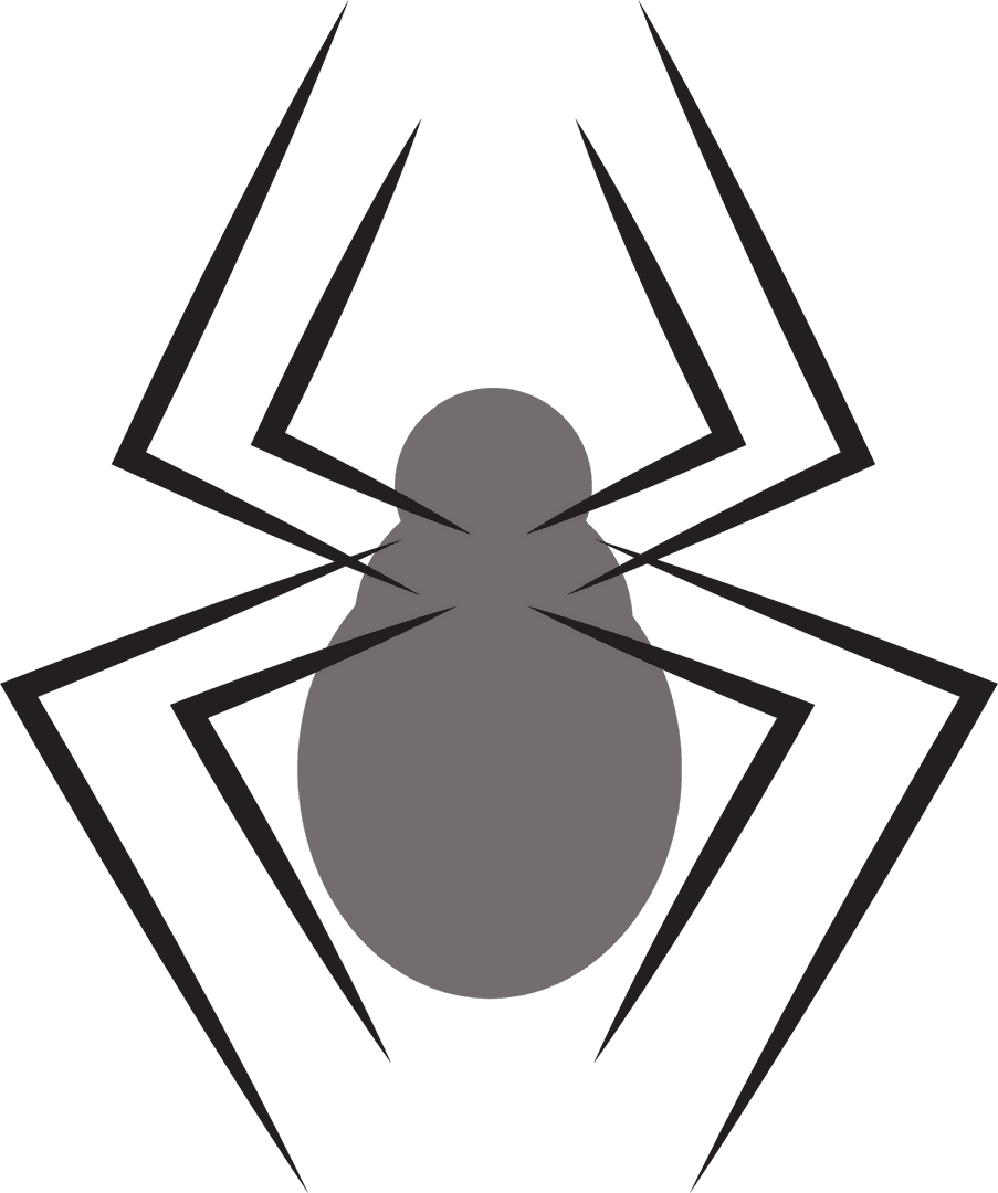 Stylized Transparent Spider Silhouette with Geometric Design