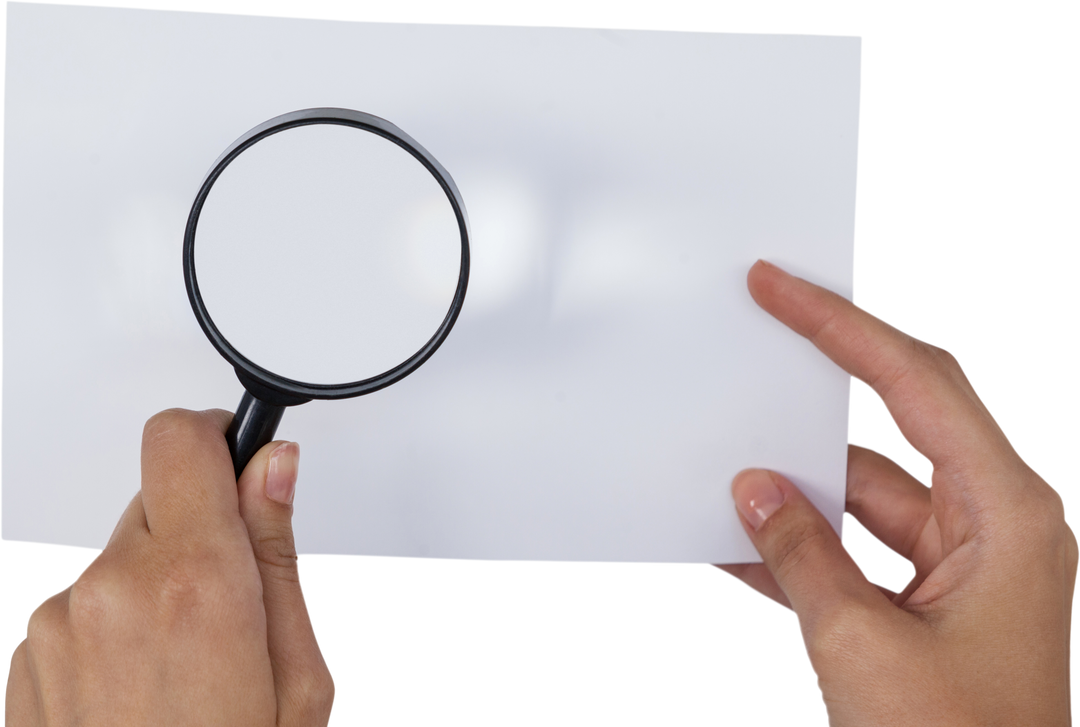 Woman Examining Paper with Transparent Magnifying Glass Close Up - Download Free Stock Images Pikwizard.com