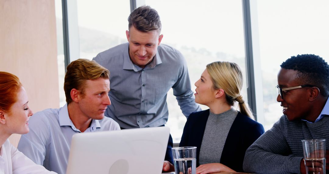 Diverse Professionals Collaborating on Business Ideas