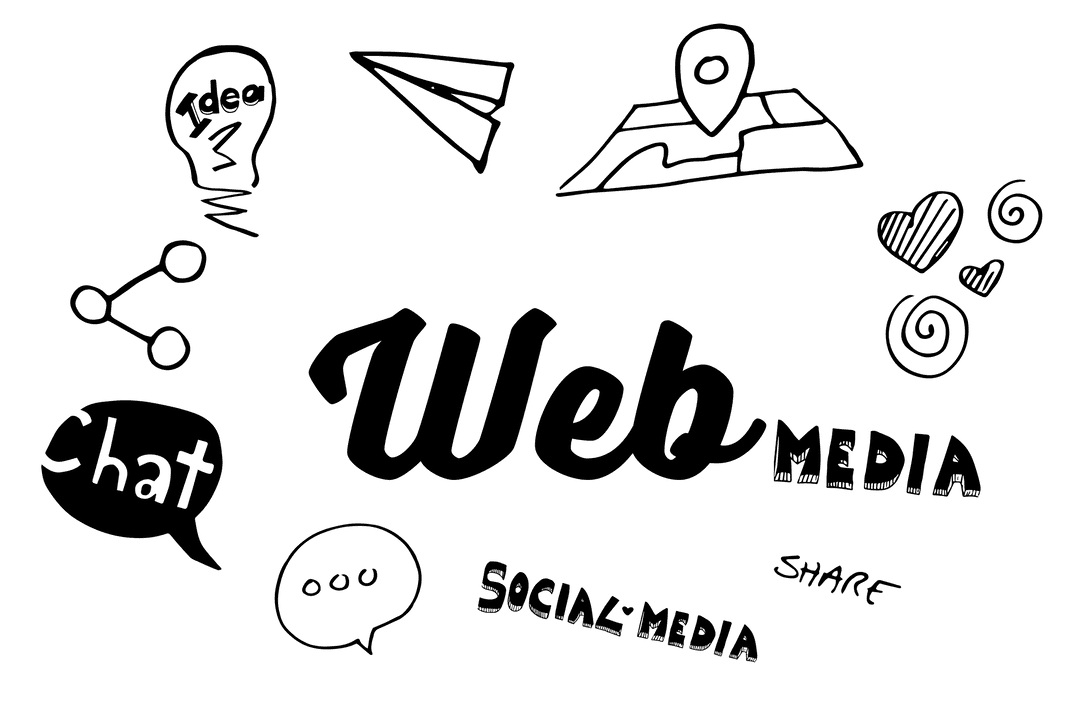 Digital Concept Web Media Text on Transparent