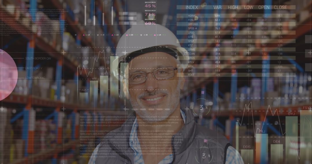 Senior Warehouse Supervisor Analyzing Logistics Data