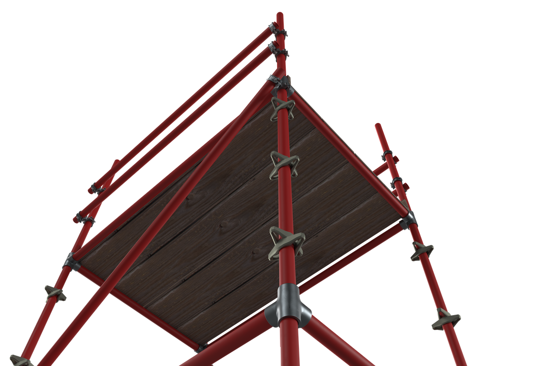 Transparent 3D Rendering of Red Scaffolding for Construction Projects - Download Free Stock Images Pikwizard.com