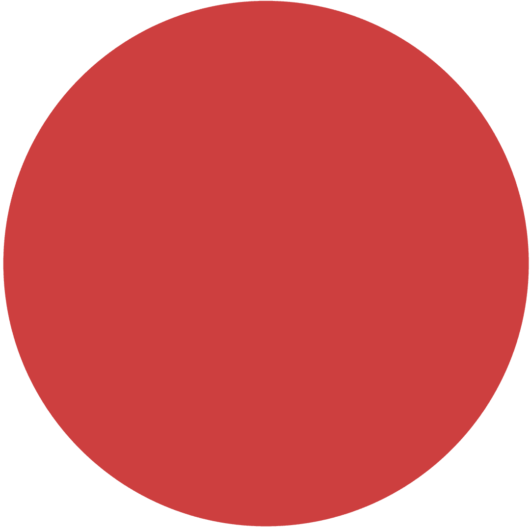 Red Circle Design Element on Transparent Background