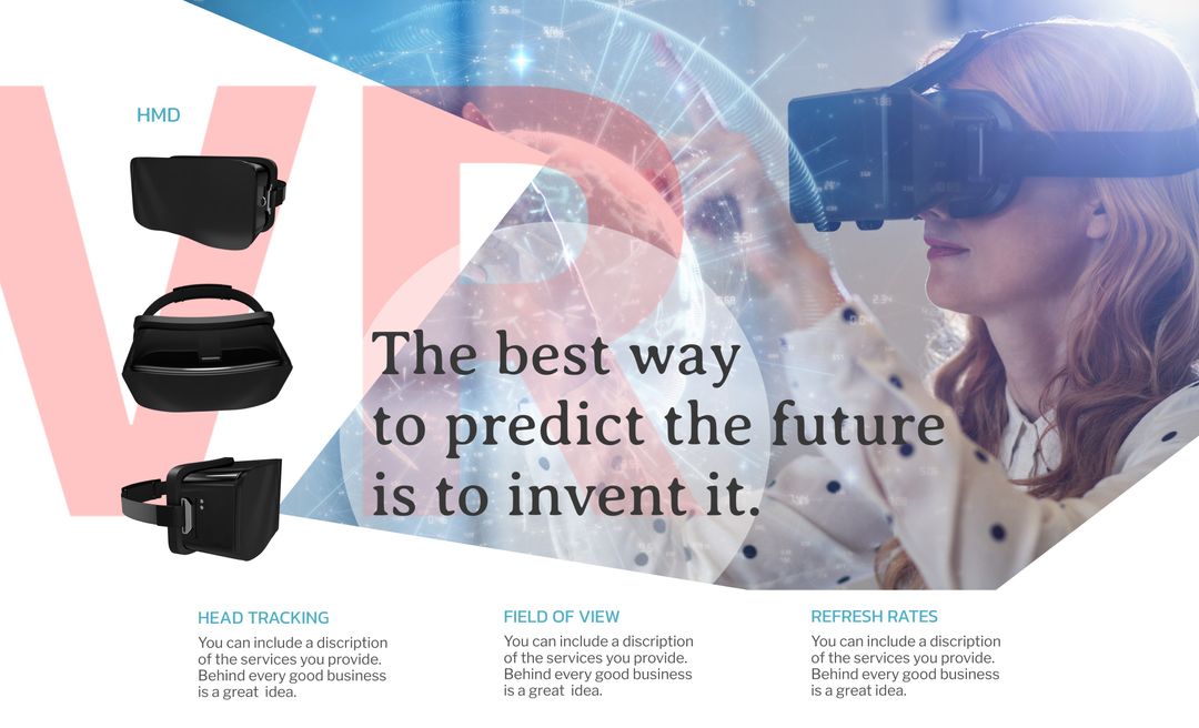 Innovative Woman Embracing Virtual Reality Technology Future