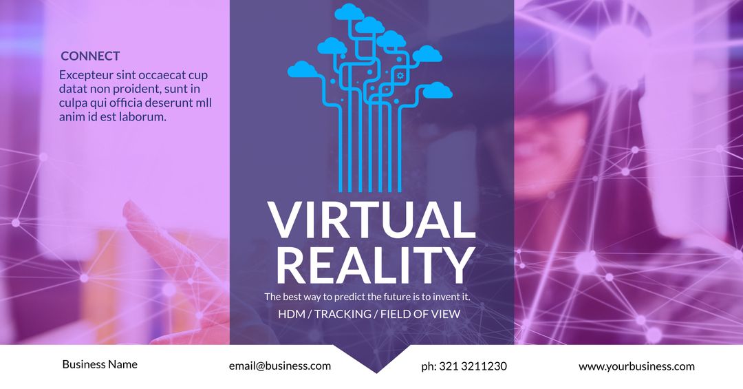 Virtual Reality Technology for Startups and Digital Education Flyer - Download Free Stock Templates Pikwizard.com