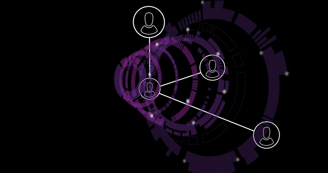 Abstract Network Connection with Digital Interface Banner