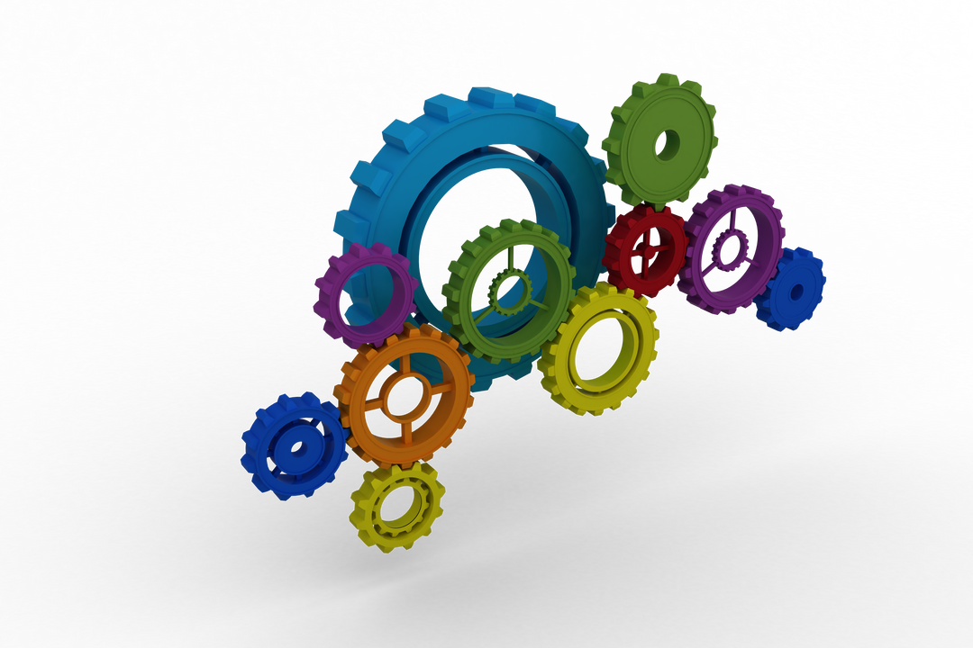 Transparent Colorful Cogs Illustration with Isolated Shapes - Download Free Stock Images Pikwizard.com