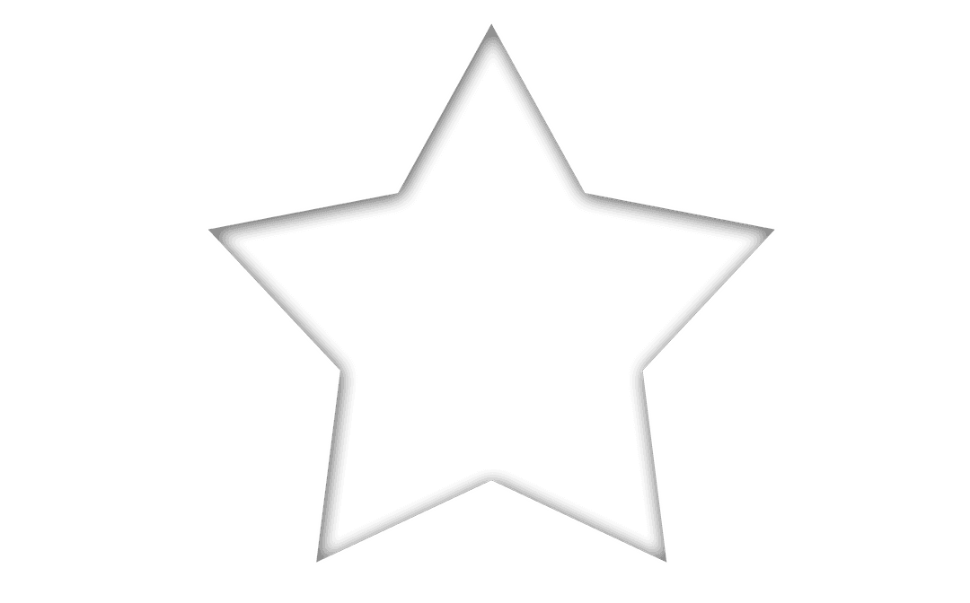 Black Star Shape Transparent Background Design Element