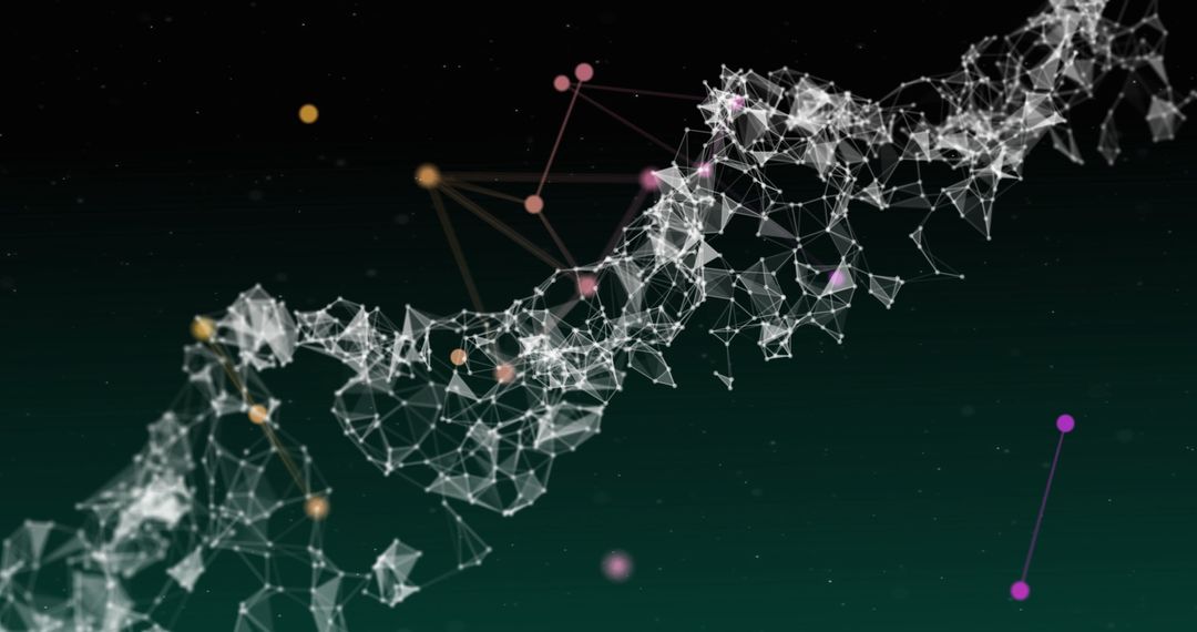 Digital DNA Strand with Data Connections Background