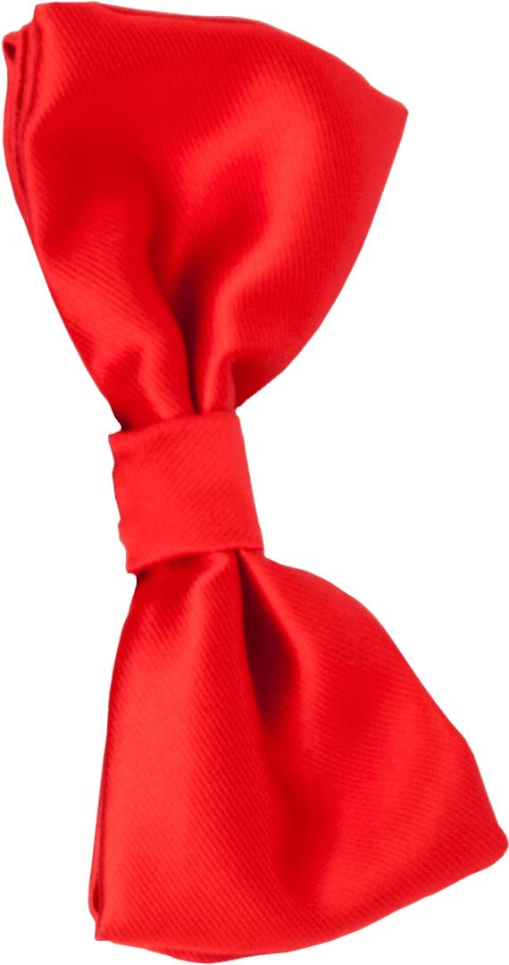 Bright Red Bow Tie on Transparent Background for Celebrations