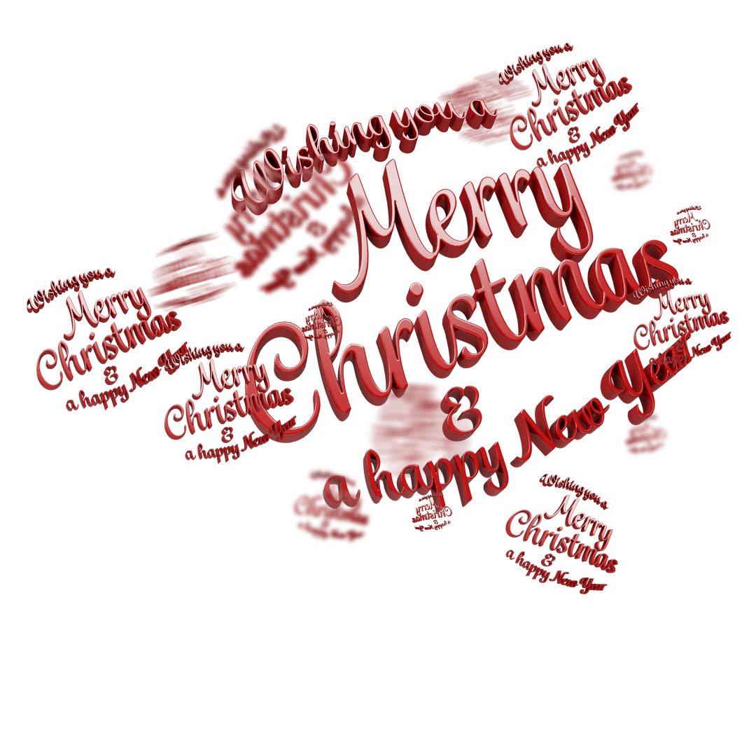 Transparent Christmas Wishes Artwork on Festive Background