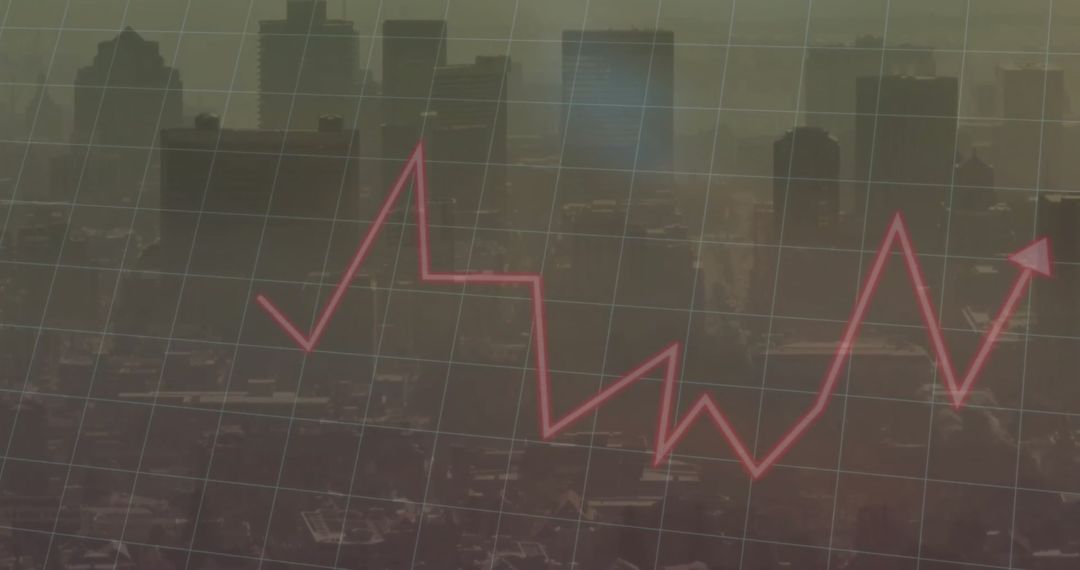 Dynamic Financial Graphs with Cityscape Background