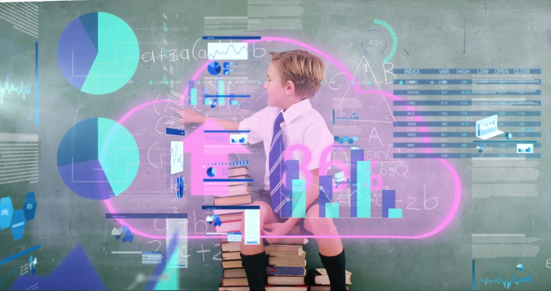 Schoolboy Learning with Cloud Data Visualization in Classroom
