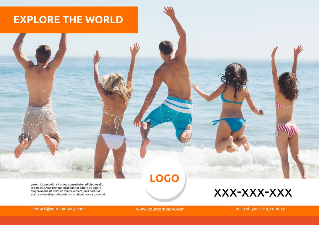 Joyful Children Frolicking Into Ocean Waves for Summer Adventures