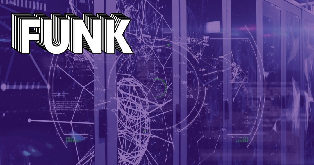 Digital Network and Futuristic Servers Signifying Technology Innovation