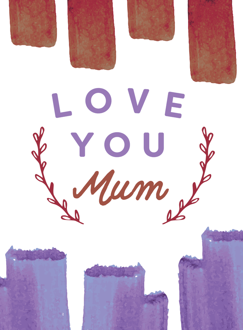 Transparent Mother's Day Illustration with Loving Message