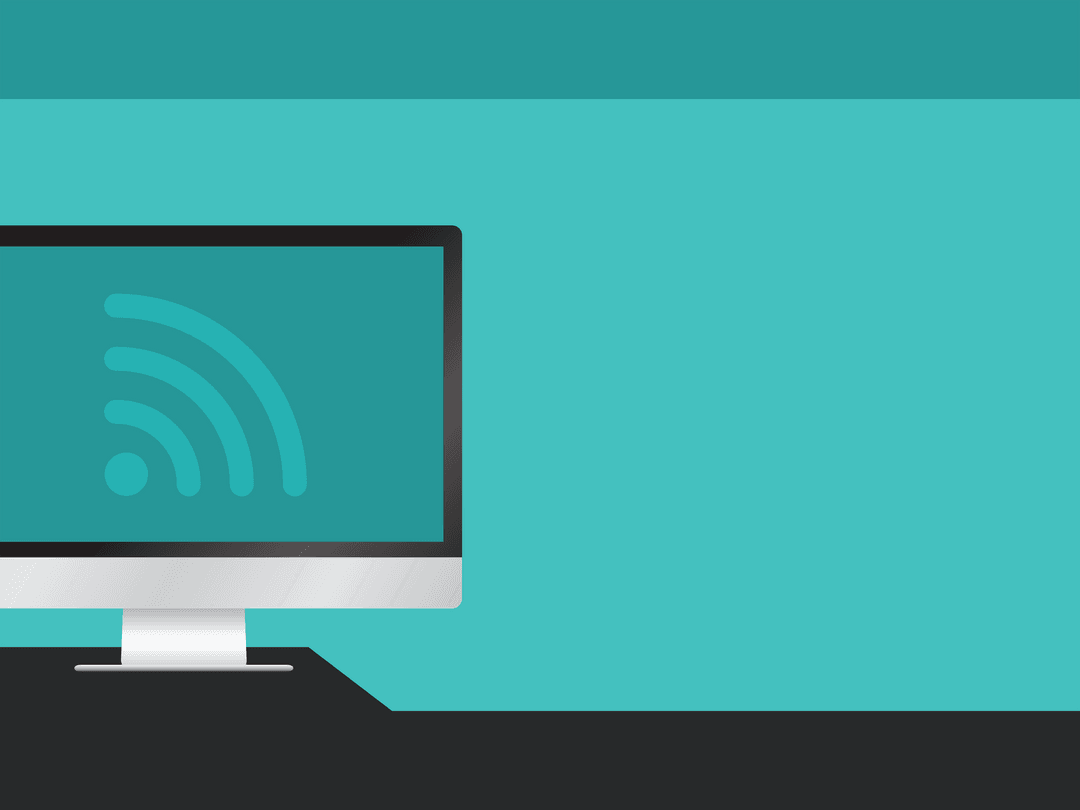 Transparent Wifi Symbol on Computer Screen Illustration