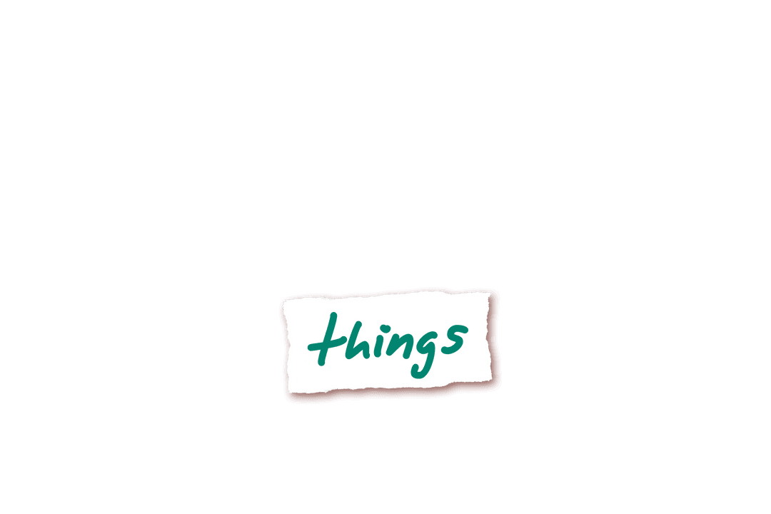 Vector Illustration of Things Text on Transparent Background