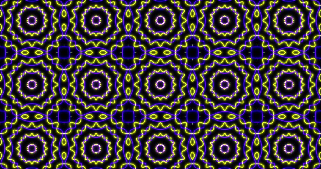 Vibrant Neon Kaleidoscope Pattern with Hypnotic Motion