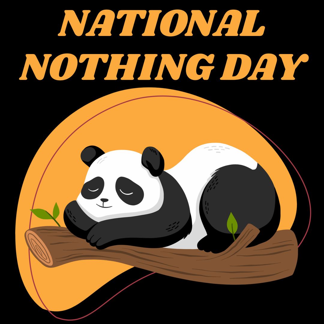 National Nothing Day Tranquil Panda Illustration