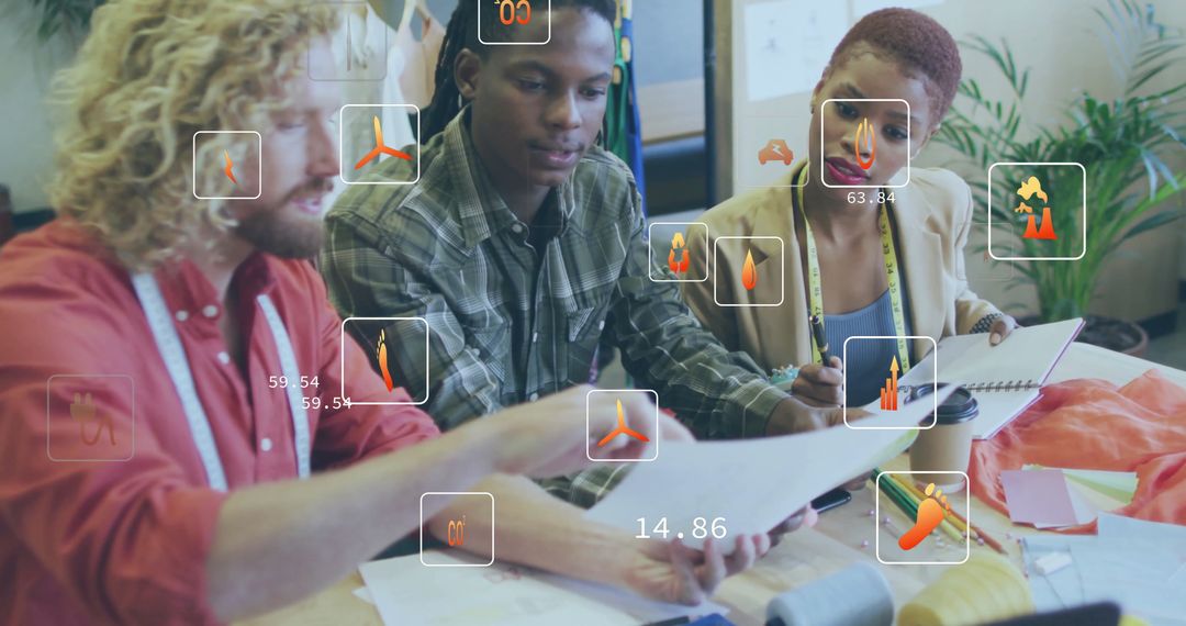 Team Collaborating on Sustainable Design Concepts