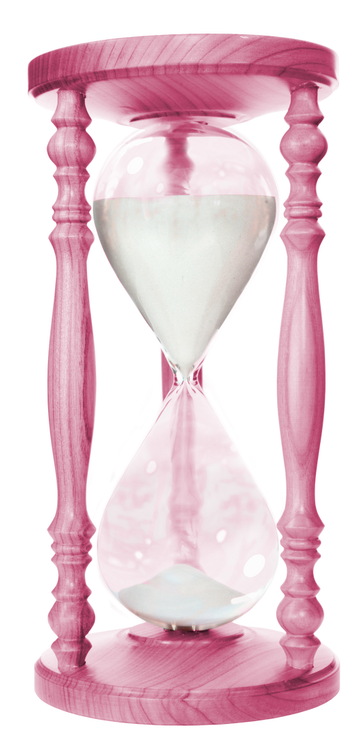 Pink Hourglass Timer Illustrated on Transparent Background - Download Free Stock Images Pikwizard.com