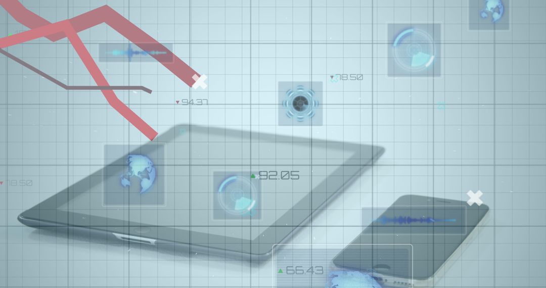 Digital Finance Analytics on Tablet and Smartphone Display