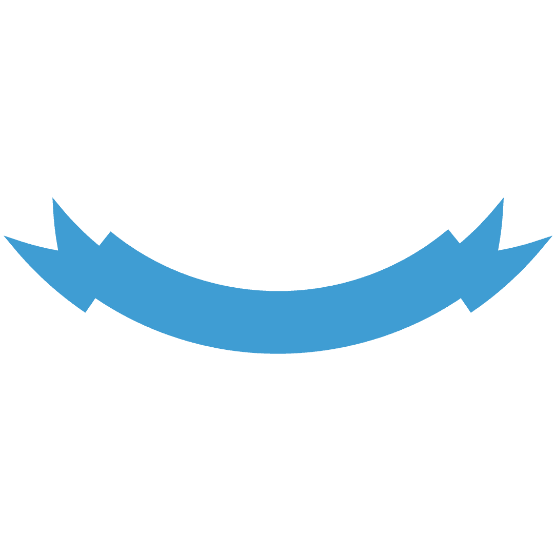 Blue Decorative Badge with Copy Space on Transparent Background