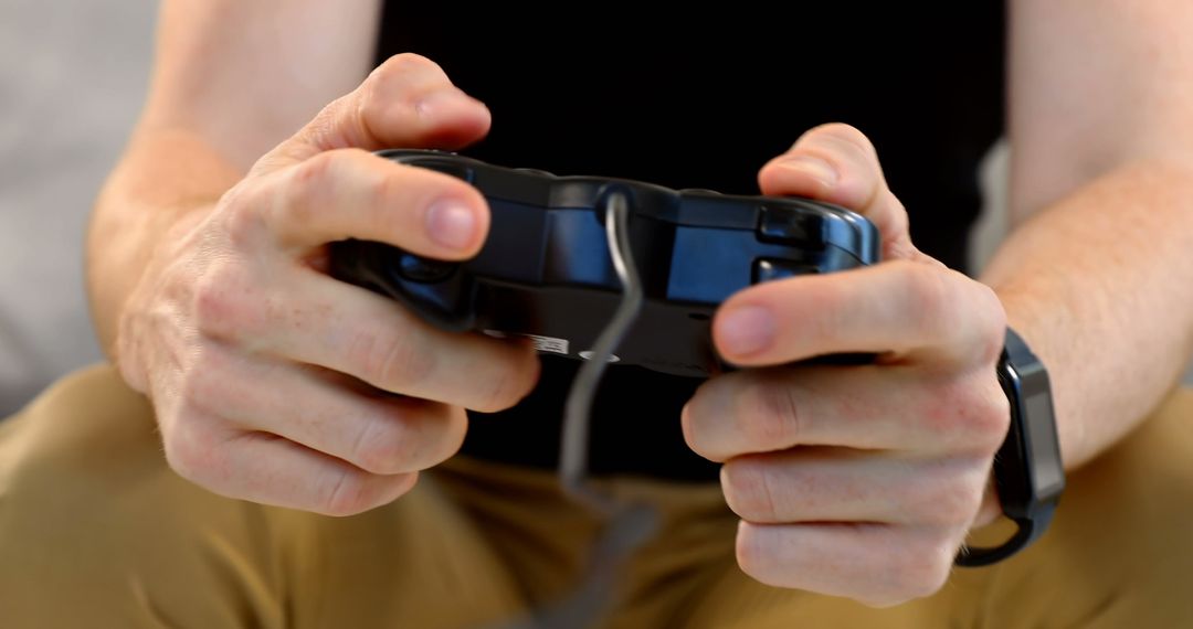 Close-Up of Person Holding Video Game Controller - Free Images, Stock Photos and Pictures on Pikwizard.com