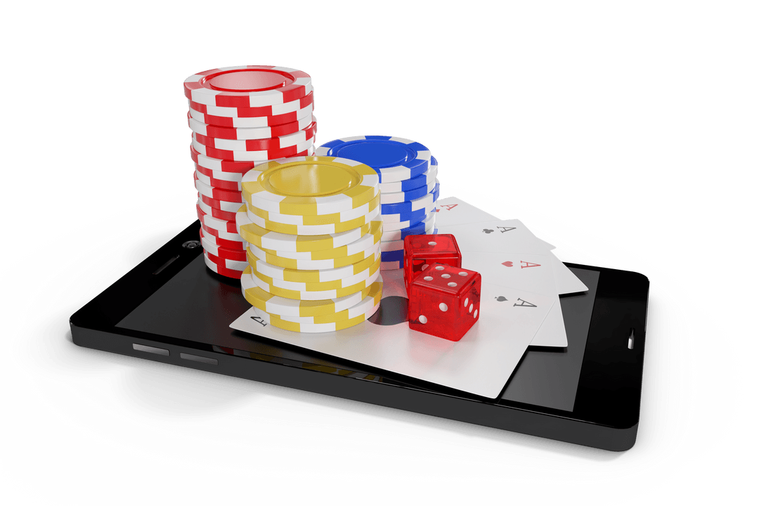 Transparent Casino Game Elements on Smartphone Interface