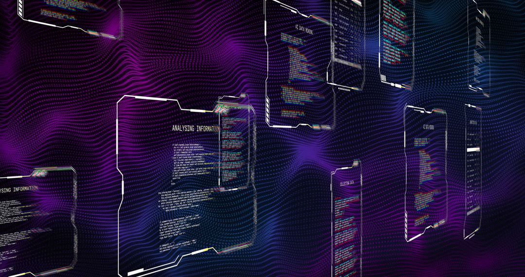 Futuristic Digital Data Concepts with Virtual Interfaces