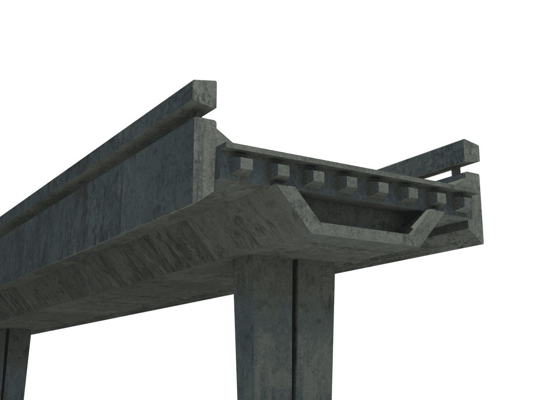 Gray Concrete Bridge Architecture Design Transparent Background