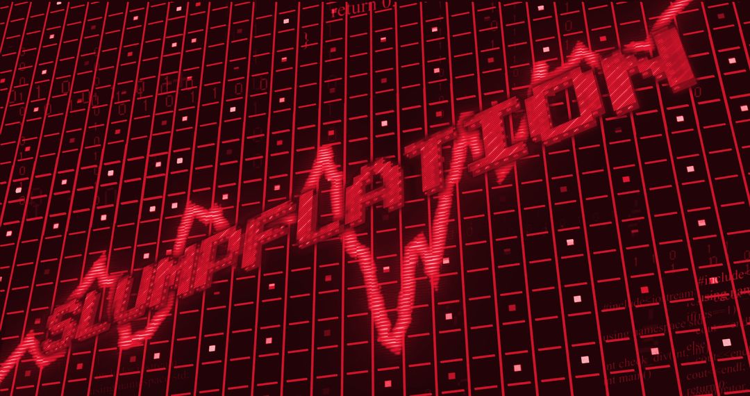 Slumpflation Concept on Digital Data Chart