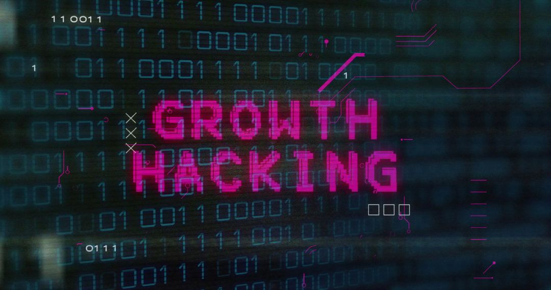 Digital Code Interface Showcasing Growth Hacking Strategy