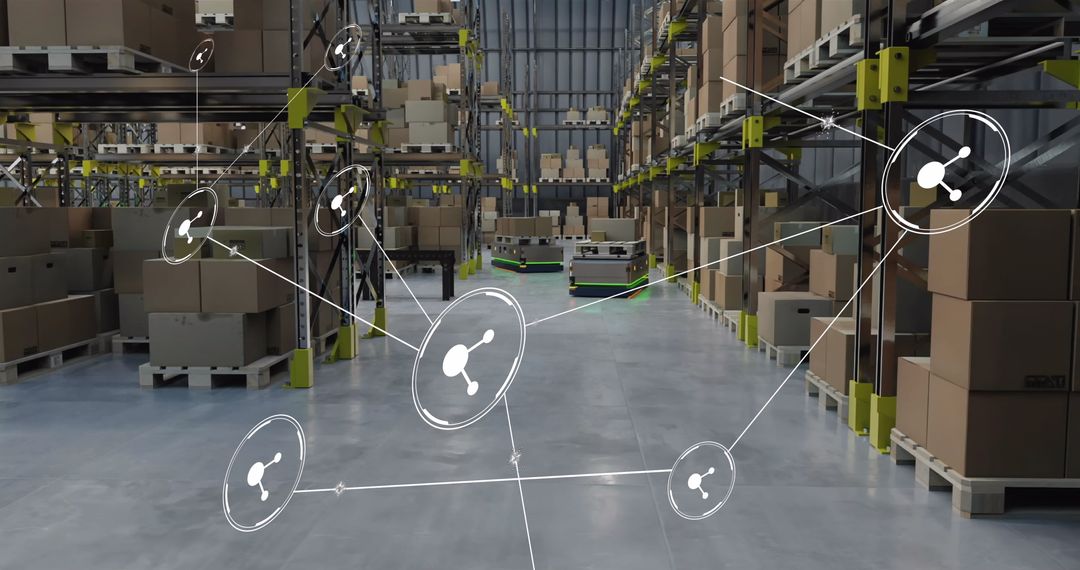 Modern Automated Warehouse with Digital Connectivity
