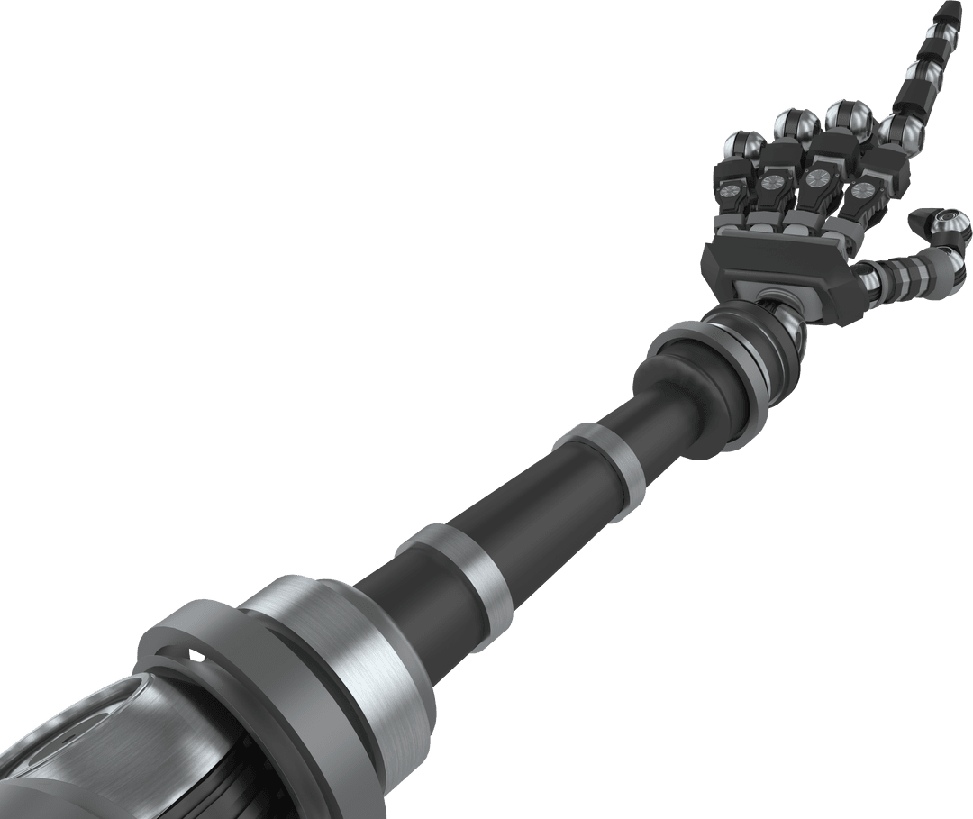 Transparent Robotic Arm Pointing with Mechanical Detail